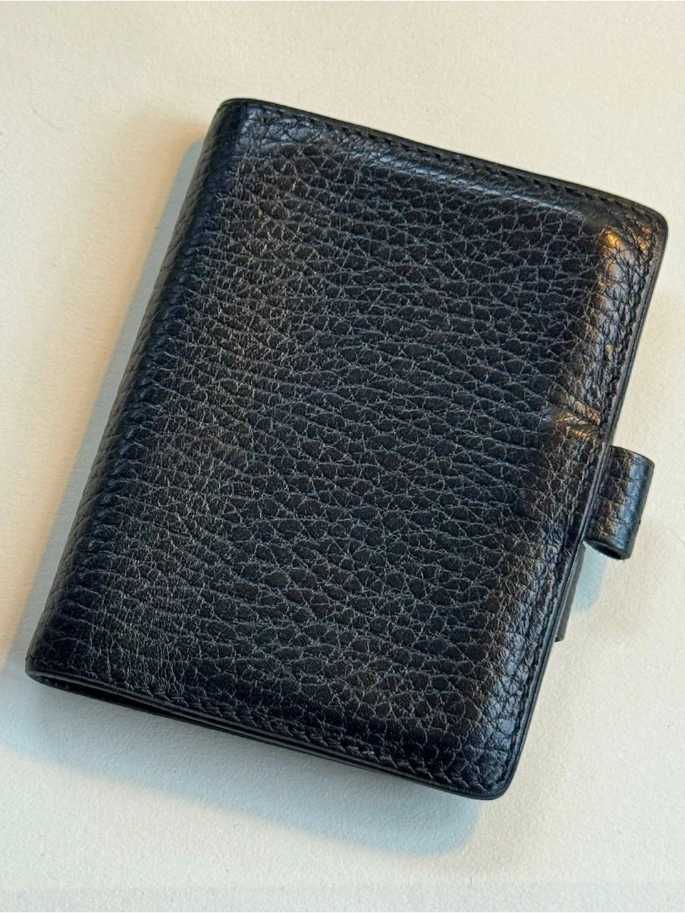 Hermes Black Togo Calfskin Mini Agenda Notebook